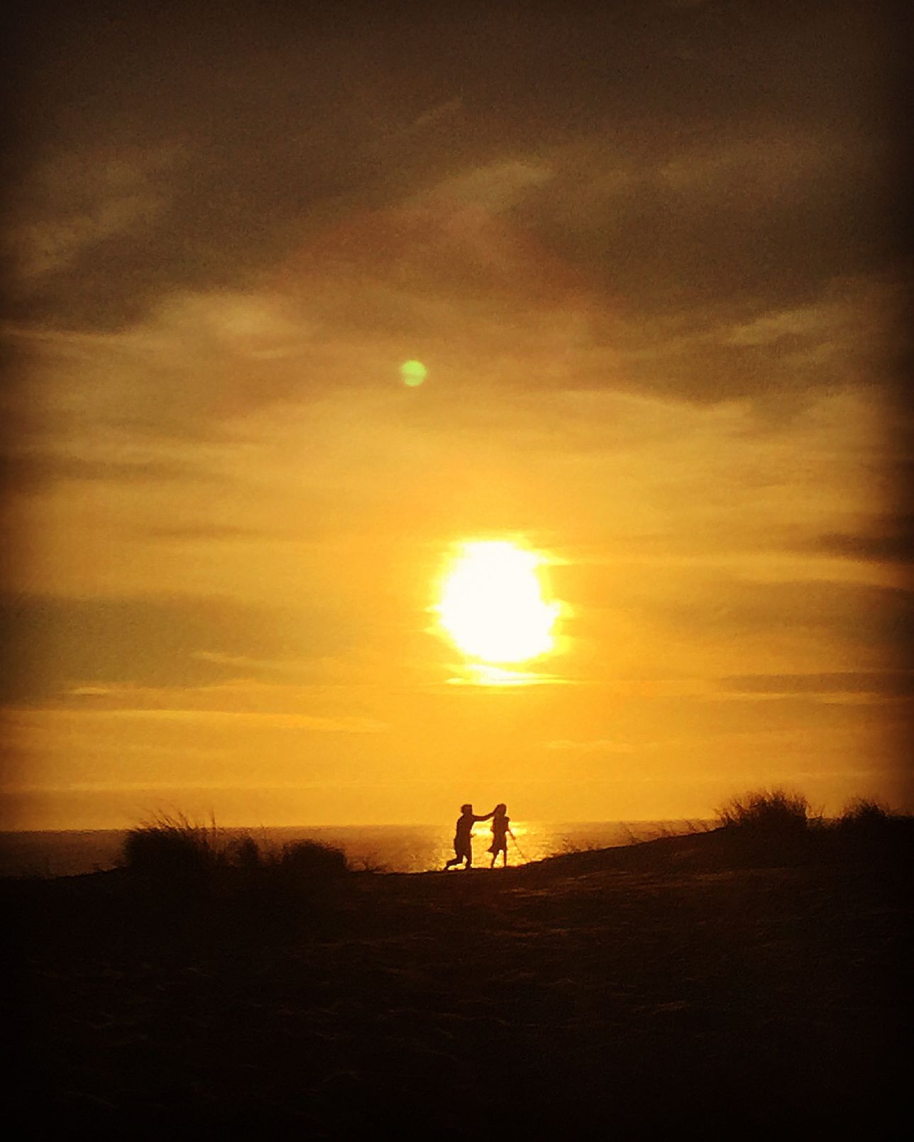 Cousins and a Waldport Sunset